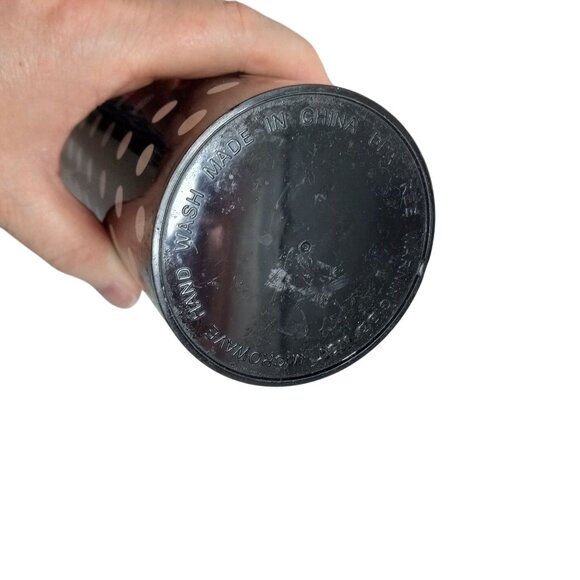 Kate Spade New York 16 oz Tumbler Travel Mug Lid Black White Polka Dot Non Toxic - Picture 3 of 6